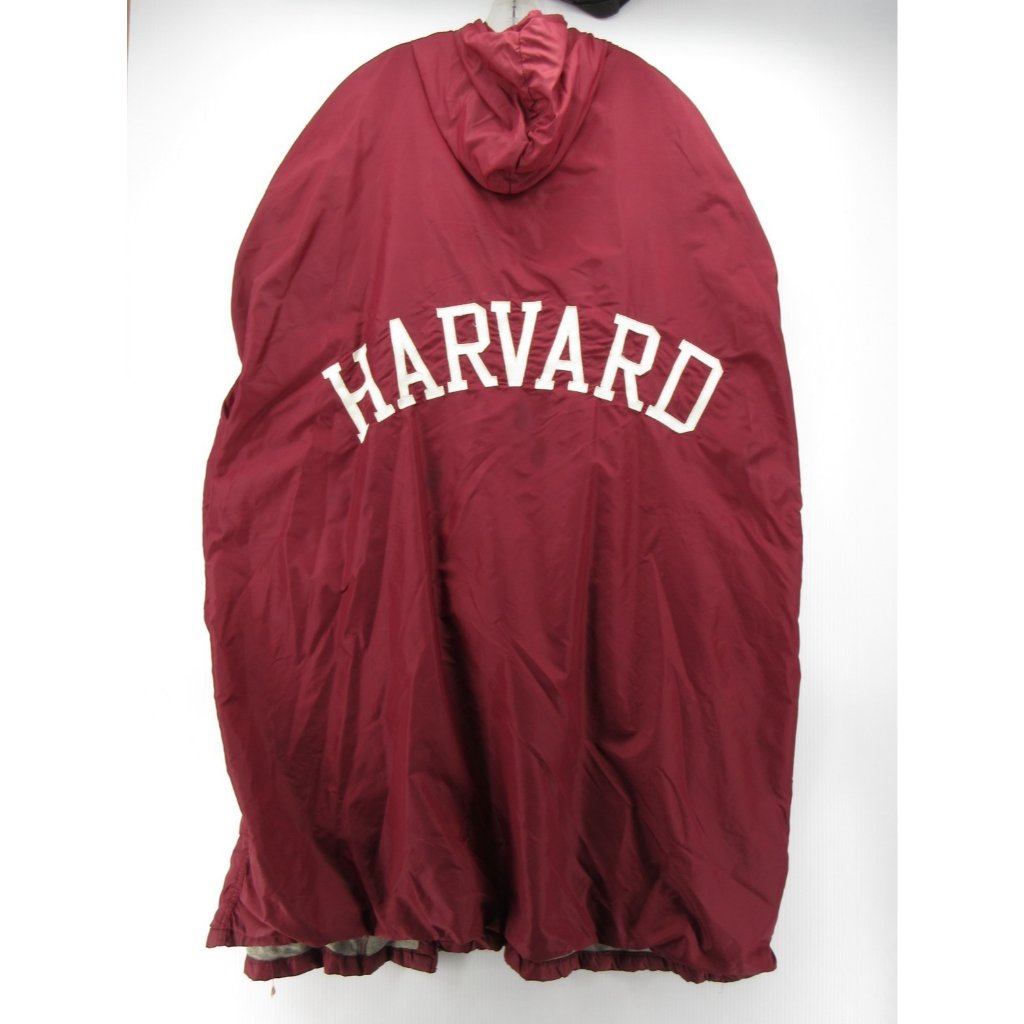 Vintage Harvard University Team Jacket Xl Football Rain Cape Poncho Sideline
